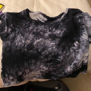 Dark Blue tie-dye Crop Top